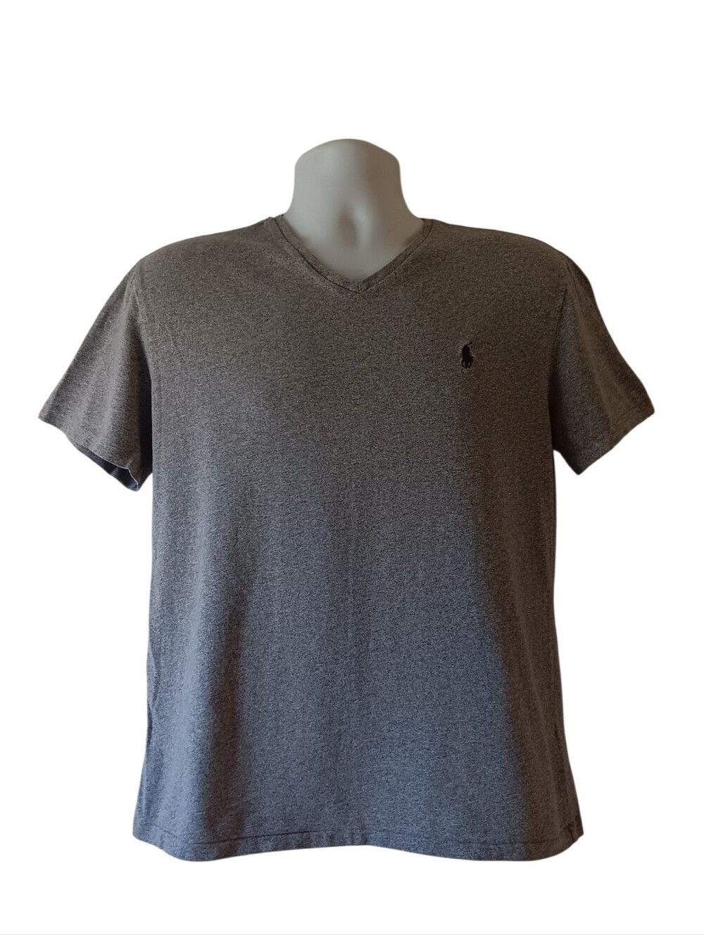 Polo Ralph Lauren men's gray short-sleeve cotton v-neck t-shirt size M